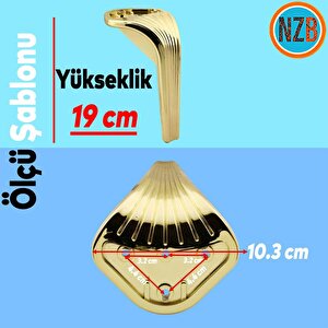 Mobilya Yükseltici Kanepe Sehpa Tv Ünitesi Koltuk Ayağı 19 Cm Gold Altın Baza Ayak