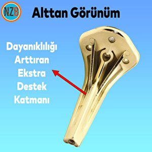 Mobilya Yükseltici Kanepe Sehpa Tv Ünitesi Koltuk Ayağı 19 Cm Gold Altın Baza Ayak