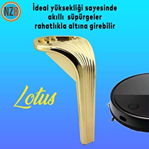 Mobilya Yükseltici Kanepe Sehpa Tv Ünitesi Koltuk Ayağı 19 Cm Gold Altın Baza Ayak