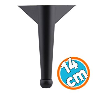 Mobilya Yükseltici Kanepe Sehpa Tv Ünitesi Koltuk Ayağı Ayakları 14 Cm Plastik Siyah Renk Baza Ayak