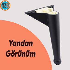 Mobilya Yükseltici Kanepe Sehpa Tv Ünitesi Koltuk Ayağı Ayakları 14 Cm Plastik Siyah Renk Baza Ayak