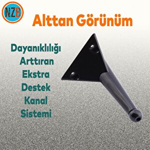 Mobilya Yükseltici Kanepe Sehpa Tv Ünitesi Koltuk Ayağı Ayakları 14 Cm Plastik Siyah Renk Baza Ayak