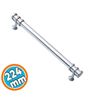 Mobilya Kulp 224 Mm Krom Metal Mutfak Çekmece Dolap Kapak Kulpları Dolabı Kulbu Kulpu 22.4 Cm