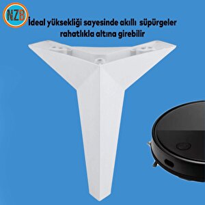 Mobilya Kanepe Sehpa Tv Ünitesi Koltuk Ayağı 15 Cm Beyaz Baza Ayak