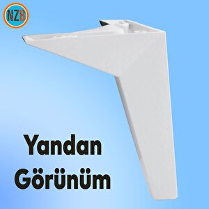 Mobilya Kanepe Sehpa Tv Ünitesi Koltuk Ayağı 15 Cm Beyaz Baza Ayak