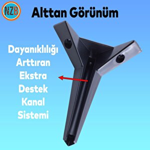 Mobilya Yükseltici Kanepe Sehpa Tv Ünitesi Koltuk Ayağı 18 Cm Siyah Baza Ayak