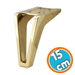 Mobilya Kanepe Sehpa Tv Ünitesi Koltuk Ayağı 15 Cm Altın Gold Baza Ayak