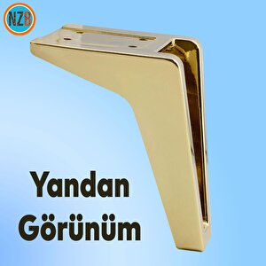 Mobilya Kanepe Sehpa Tv Ünitesi Koltuk Ayağı 15 Cm Altın Gold Baza Ayak