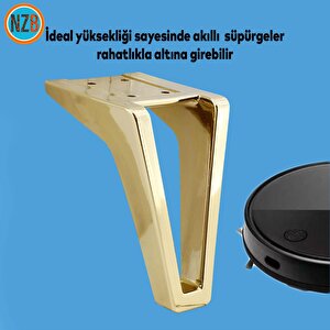 Mobilya Kanepe Sehpa Tv Ünitesi Koltuk Ayağı 15 Cm Altın Gold Baza Ayak