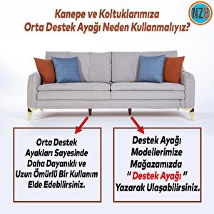 Mobilya Yüksletici Kanepe Sehpa Tv Ünitesi Koltuk Ayağı 15 Cm Altın Gold Baza Ayak