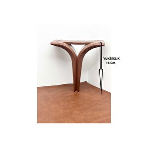 Titan Lüx Ceviz Kahve Mobilya Koltuk Çekyat Baza Chester Tv Ünitesi Ayağı 16 Cm 1 Adet