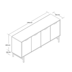 4614 Blanco 145 Cm (metal Ayakli) Konsol Hat Kaplan