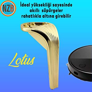 Mobilya Yükseltici Kanepe Sehpa Tv Ünitesi Koltuk Ayağı 16 Cm Gold Altın Baza Ayak