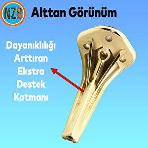Mobilya Yükseltici Kanepe Sehpa Tv Ünitesi Koltuk Ayağı 16 Cm Gold Altın Baza Ayak