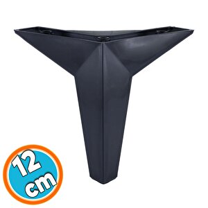 Mobilya Kanepe Sehpa Tv Ünitesi Koltuk Ayağı 12 Cm Siyah Baza Ayak
