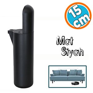 Mobilya Yükseltici Sehpa Kanepe Tv Ünitesi Koltuk Ayağı Baza Ayakları Mat Siyah 15 Cm