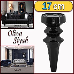 Oliva Mobilya Kanepe Koltuk Tv Ünitesi Baza Ayağı Zigon Orta Sehpası Ayak Ayakları Siyah 17 Cm
