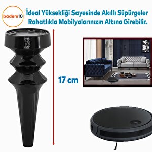 Oliva Mobilya Kanepe Koltuk Tv Ünitesi Baza Ayağı Zigon Orta Sehpası Ayak Ayakları Siyah 17 Cm
