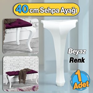 Lukens Plastik Sehpa Ayağı 40 Cm Beyaz Renk Mobilya Zigon Çay Orta Sehpası Ayak 1 Adet