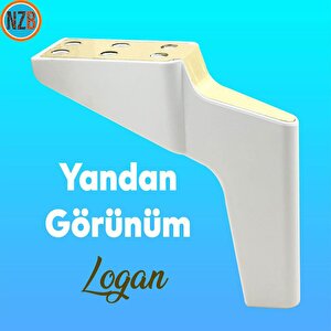 Mobilya Yükseltici Kanepe Sehpa Tv Ünitesi Koltuk Ayağı 16 Cm Beyaz Gold Baza Ayak