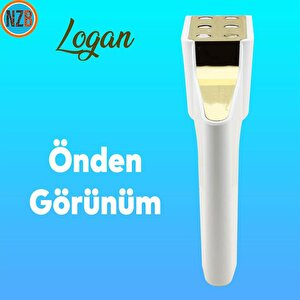 Mobilya Yükseltici Kanepe Sehpa Tv Ünitesi Koltuk Ayağı 16 Cm Beyaz Gold Baza Ayak