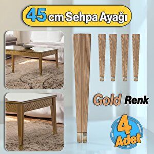 Elit Plastik Sehpa Ayağı 45 Cm Mobilya Ayak Zigon Gold Altın Renk Ayak Mutfak Yemek Masası 4 Adet