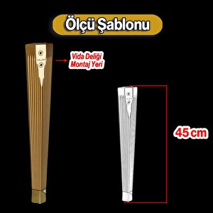 Elit Plastik Sehpa Ayağı 45 Cm Mobilya Ayak Zigon Gold Altın Renk Ayak Mutfak Yemek Masası 4 Adet