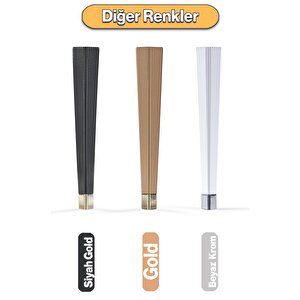 Sehpa Ayağı 45 Cm Elit Plastik Gold Altın Renk Ayak Mobilya Ayak Zigon Mutfak Yemek Masası 4 Adet