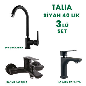 Talia Siyah 3'lü Set