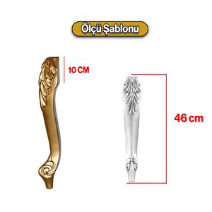 Zade Plastik Sehpa Ayağı 46 Cm Altın Gold Renk 1 Adet Mobilya Zigon Çay Orta Sehpası Ayak Ayakları