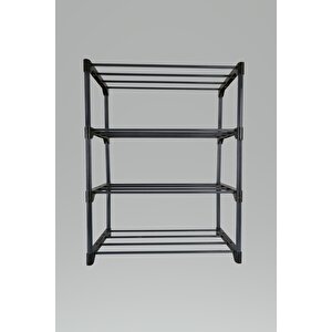 Metal Çok Amaçlı Raf Ayakkabılık Kitaplık Çiçeklik 4 Katlı Organizer