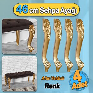 Zade Plastik Sehpa Ayağı 46 Cm Altın Gold Renk 4 Adet Mobilya Zigon Çay Orta Sehpası Ayak Ayakları