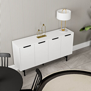 4610 Blanco 145 Cm (metal Ayakli) Konsol Beyaz
