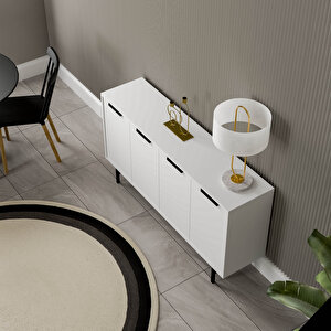 4610 Blanco 145 Cm (metal Ayakli) Konsol Beyaz