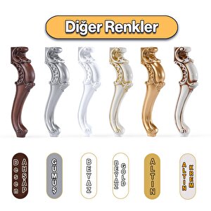 Altın Yaldızlı 4 Adet Valenta Plastik 47 Cm Sehpa Ayağı Mobilya Zigon Çay Orta Sehpası Ayak Ayakları