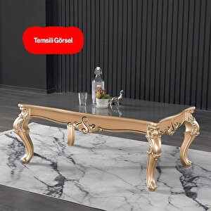 Altın Yaldızlı 4 Adet Valenta Plastik 47 Cm Sehpa Ayağı Mobilya Zigon Çay Orta Sehpası Ayak Ayakları