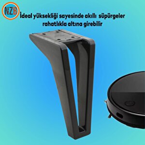 Mobilya Kanepe Sehpa Tv Ünitesi Koltuk Ayağı 18 Cm Siyah Baza Ayak