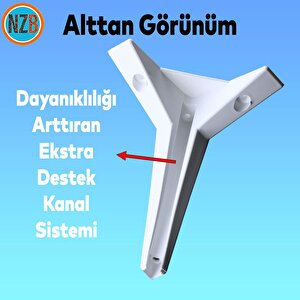 Mobilya Yükseltici Kanepe Sehpa Tv Ünitesi Koltuk Ayağı 18 Cm Beyaz Baza Ayak