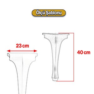 Lukens Plastik Sehpa Ayağı 40 Cm Mobilya Ayak Ahşap Desenli Renk Mutfak Yemek Masası Ayak 1 Adet
