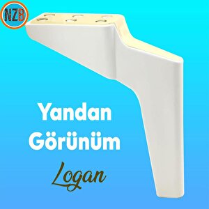 Mobilya Kanepe Sehpa Tv Ünitesi Koltuk Ayağı 19 Cm Beyaz Gold Baza Ayak