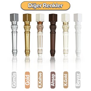 Star Plastik Sehpa Ayağı 44 Cm Krem Altın Renk Orta Ayak Zigon Sehpa Mobilya Masa Ayakları Gold