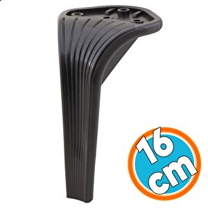 Mobilya Yükseltici Kanepe Sehpa Tv Ünitesi Koltuk Ayağı 16 Cm Siyah Baza Ayak