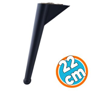 Mobilya Yükseltici Kanepe Sehpa Tv Ünitesi Koltuk Ayağı 22 Cm Siyah Baza Ayak