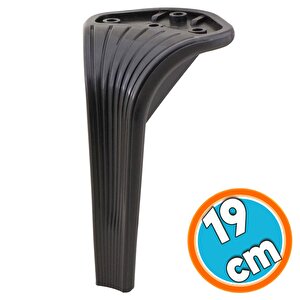 Mobilya Kanepe Sehpa Tv Ünitesi Koltuk Ayağı 19 Cm Siyah Baza Ayak
