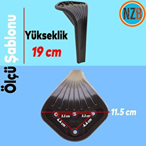 Mobilya Kanepe Sehpa Tv Ünitesi Koltuk Ayağı 19 Cm Siyah Baza Ayak