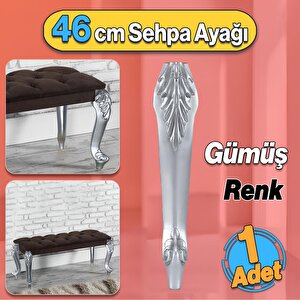 Zade Plastik Sehpa Ayağı 46 Cm Gümüş Gri Renk 1 Adet Mobilya Zigon Çay Orta Sehpası Ayak Bağlantı