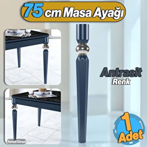 Elips Masa Dresuar Ayağı 75 Cm Plastik Antrasit Ayak Mutfak Yemek Masası Mobilya Ayakları Antrasit