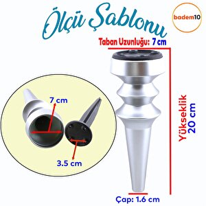 Oliva Mobilya Kanepe Koltuk Tv Ünitesi Baza Ayağı Zigon Orta Sehpası Ayak Ayakları 20 Cm Mat Gümüş