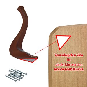 Lukens Plastik Sehpa Ayağı 4 Adet Ahşap Desenli Renk 40 Cm Mobilya Zigon Orta Sehpası Ayak