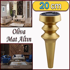 Oliva Mobilya Kanepe Koltuk Tv Ünitesi Baza Ayağı Zigon Orta Sehpası Ayak Ayakları 20 Cm Mat Altın